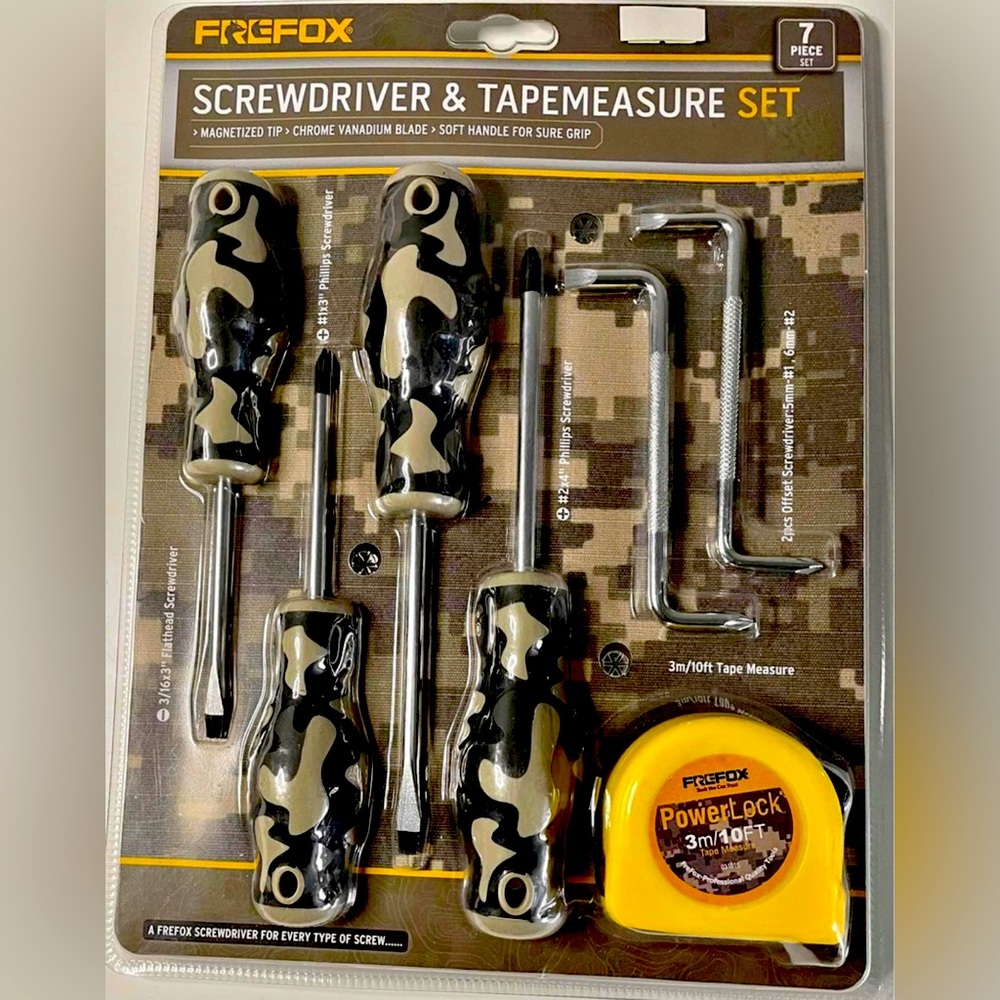 7Pcs Screwdriver And Tape Measure Set New